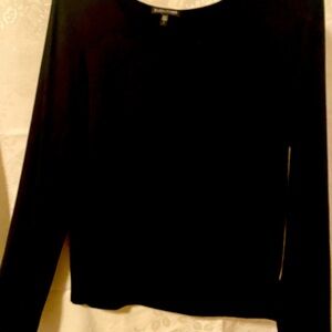 Eileen Fisher, long sleeved black shirt. Size L.
